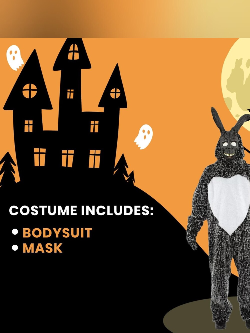 DONNIE DARKO FRANK THE BUNNY ADULT COSTUME ONE SIZE Creepy Unisex Full Body